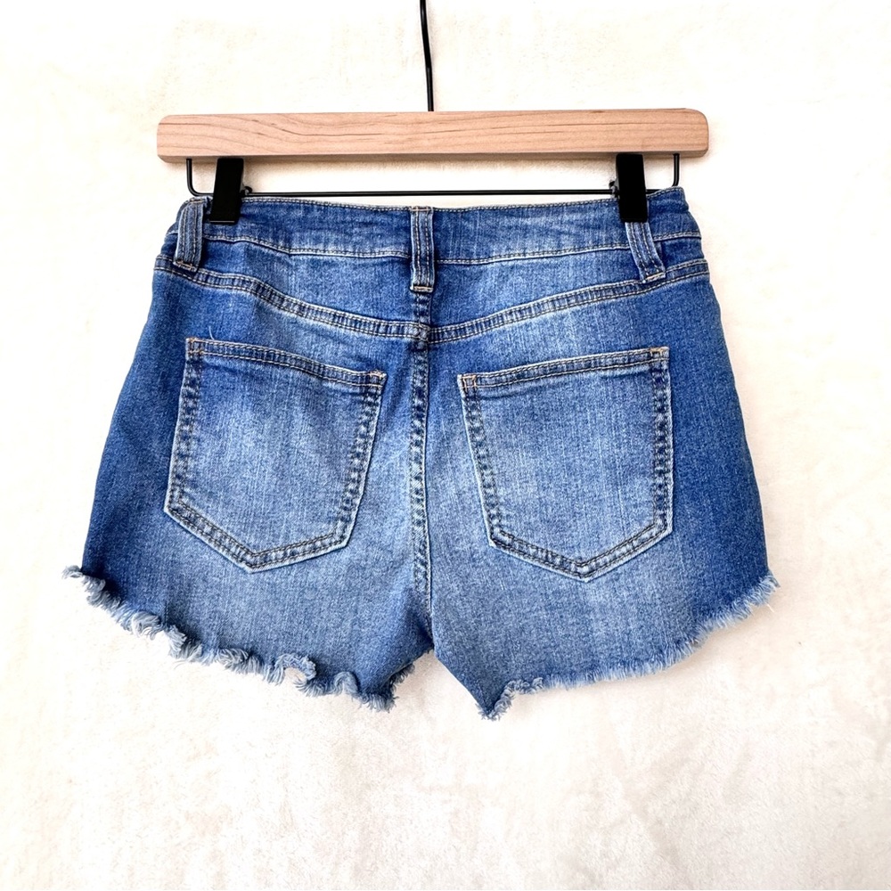Tinseltown Distressed Denim Shorts - Picture 2 of 4